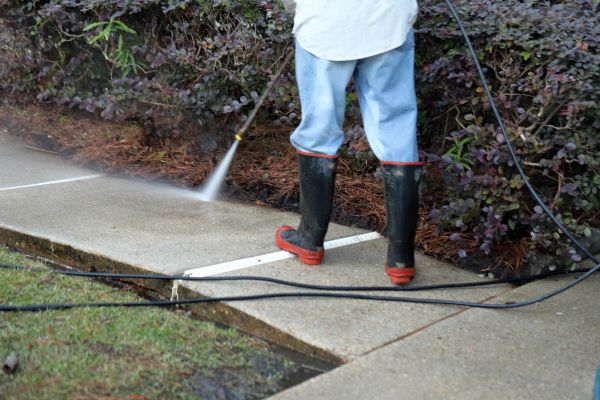 Sidewalk Washing in Athens